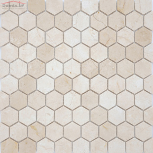 Мозаика Leedo Ceramica Pietrine Hexagonal Crema Marfil матовый К-0081 (18х30) 6 мм